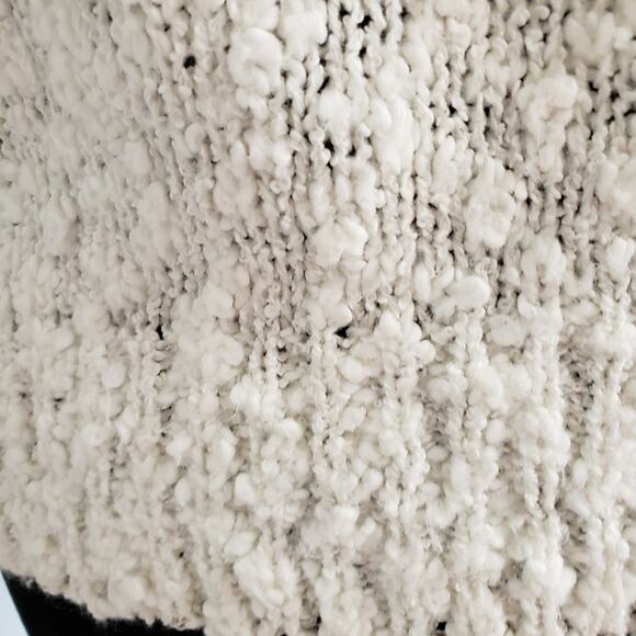 Chaus Sweater Womens White Ivory Short Sleeve Knit Textured Top Medium Minimal - Picture 7 of 11